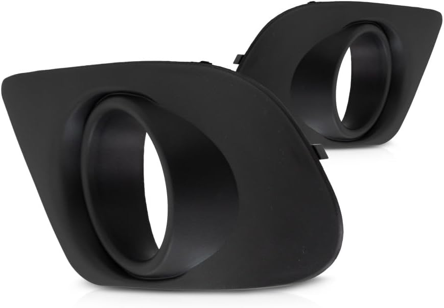 KarParts360 For Dodge Journey 2011-2019 Fog Light Trim Driver and Passenger Side | Pair | Front | Textured Black | w/Fascia | Type 2 | Replacement For CH1038148, CH1039148 | 68088687AB, 68088686AB