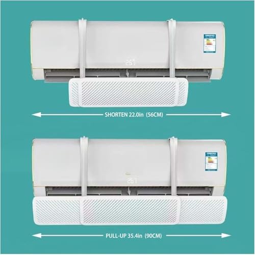 Image of AC Windshild, Plastic Air Conditioner Deflector 22-32 Inches Air Flow Diverter Adjustable Angle Design Universal Hanging, Wind Deflector for Bedroom Office Angle Design