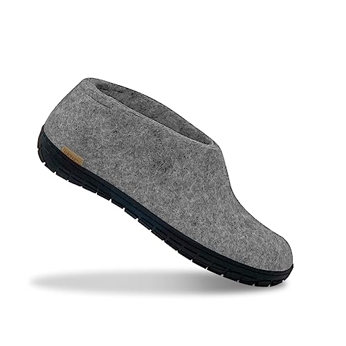 Image of Glerups 100% quality wool mix Shoe Slipper with rubber sole - Unisex