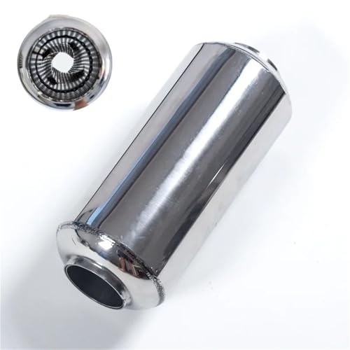 Solado Escape Coche Entrada Universal De 63 Mm (2,5'), Sección Central Del Tubo De Escape, Silenciador, Punta De Escape, Tubo De Escape De Acero Inoxidable Pulido(Reticulated core)