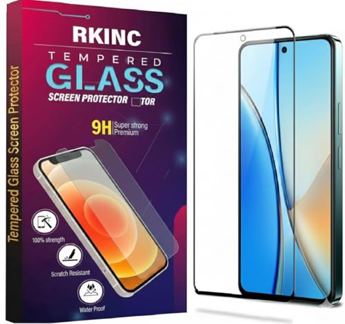 Image of RKINC Tempered Glass for Infinix GT 20 Pro (6.78 Inch) Military Grade Gorilla Screen Guard Protector | With Installation Kit | Edge to Edge Coverage | Black