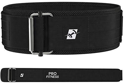 ProFitness Weight Lifting Belt (Large, Black/White)