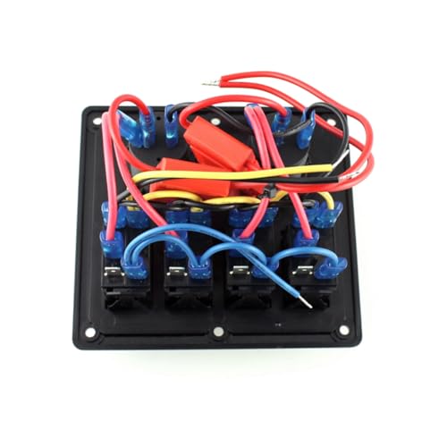 ABOOFAN Circuit Breaker Rocker Switch Blue Backlit Power Socket with 12v-24v Abs Plastic