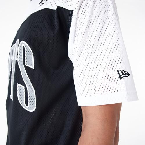 New Era Brooklyn Nets NBA Arch Graphic Mesh - Camiseta de gran tamaño, blanco, S