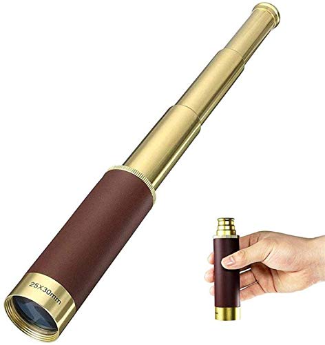Binoculares de Alta Potencia, telescopio monocular 25X30, Herramientas de catalejo, Espejo de Alta Potencia, binoculares monoculares portátiles Retro Piratas para Interiores y Exteriores