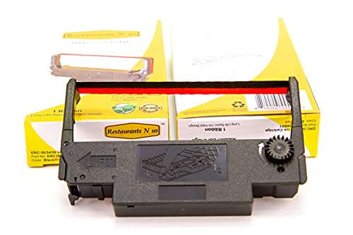Cinta de impresora ERC-38 Pack de 6 negro y rojo miniatura 1