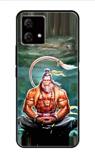 Image of Metal TPU Printed Back Cover for Motorola Moto G84 5G (Jai Hanuman) 360 Degree Protection | Camera Protection -25092024(AH)