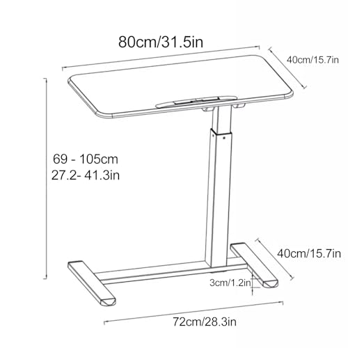 Mesa auxiliar ajustable en forma de C para sofá y dormitorio 3
