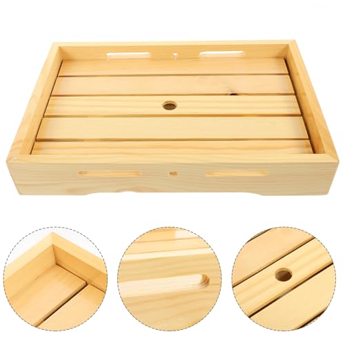 Plato de sushi pequeño de madera natural OSALADI miniatura 5
