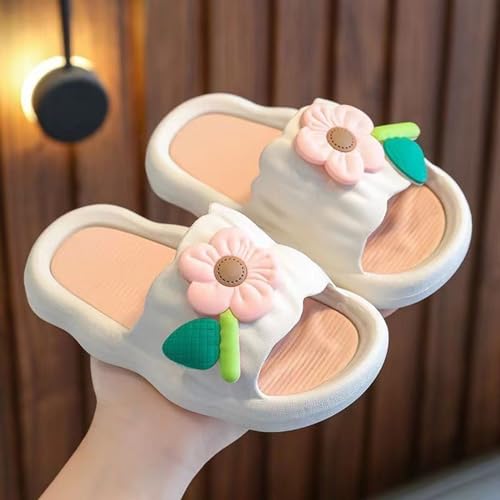 Cloud Slides for Kids Toddler Girl Cute Flower Slip On Slide Sandals Comfort Non-Slip Soft Sole Beach Casual Slippers2