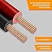 GS Power 100% Pure Copper 8 AWG (American Wire Gauge) OFC Zip Cord Cable, 25 FT Red & 25 FT Black for Car Stereo Amplifier Remote Automotive Trailer Harness Hookup Wiring