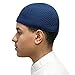TheKufi® Dark Blue Open-Weave Nylon Stretchy Soft and Comfortable Kufi Hat Skull Cap Beanie (XXL -24