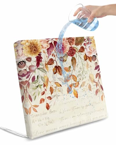 Edwiinsa Eucalyptus Sunflower Indoor/Outdoor Seat Cushions Cover,Waterproof Patio Chaise Lounge Cushion Cover for Beach Pool Side Chair Cushions 22x20x2 Pieces Fall Botanical Rustic Weeping Leaves