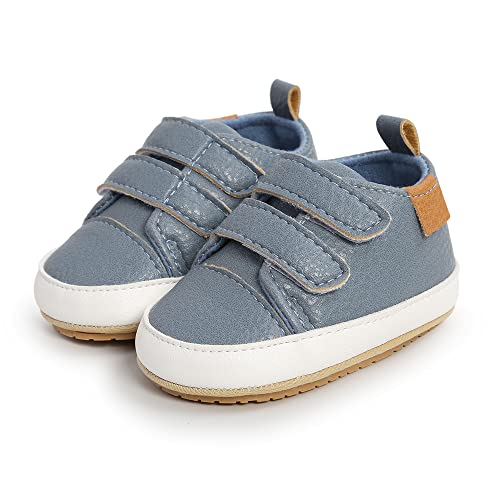 Image of Clowora Baby Boys Girls Shoes Non-Slip Rubber Sole Sneakers Infant First Walking Toddler Crib Shoes Newborn Loafers Flats.