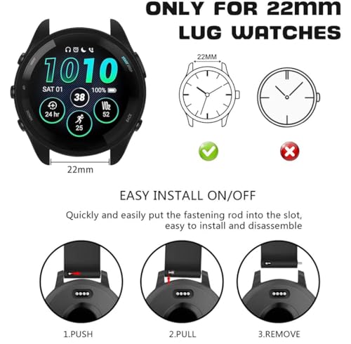 Image of Zitel Band Compatible with Huawei Watch GT 6 Pro /GT 6 46mm, GT 5 / GT 5 Pro 46mm, GT 4 46 mm, GT 3 / GT 3 Pro, GT /GT 2, GT 2 Pro /GT 2e, Watch 4 /4 Pro, 3 /3 Pro - 22mm Sports Straps