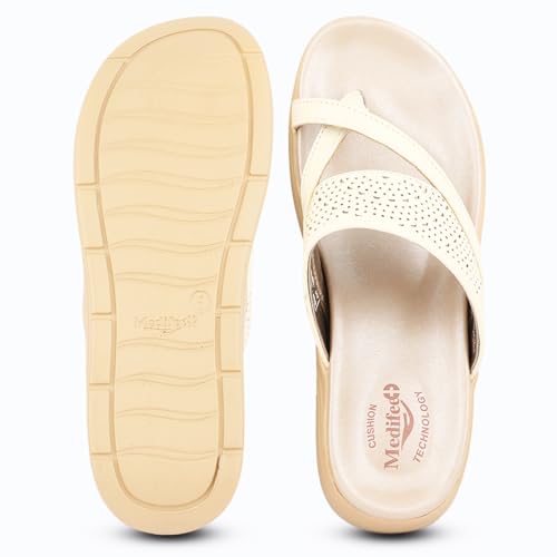 Image of Medifeet SoftStep X-Ring Toe Comfort Slides For Women's - CushionFlow Midsole Arch Support for All-Day Support