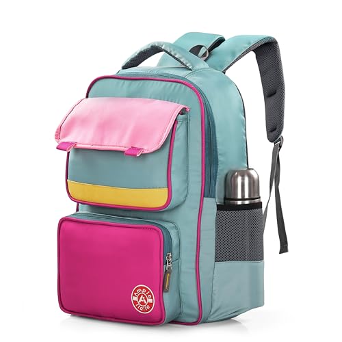 Image of 40L Laptop Backpack for Men & Women | Water-Resistant College Bag with Laptop Compartment (Up to 16 Inch) | Ergonomic Padded Straps | Multi-Compartments Travel Backpack | Aqua Green