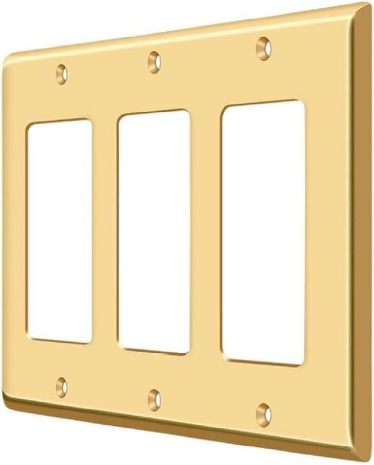 Deltana Swp4740u15a Triple Rocker Switch Plate, Antique Nickel