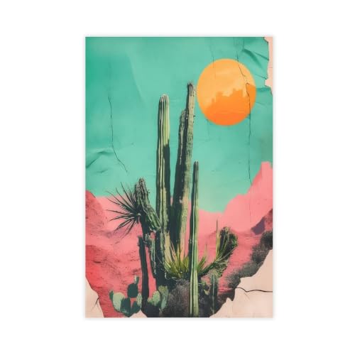 Poster sur toile bohème de cactus colorés pour un intérieur joyeux