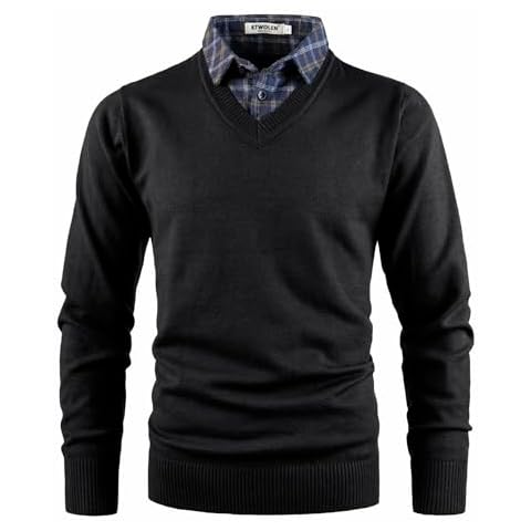 KTWOLEN Men's Mock Collar Jumper Cover