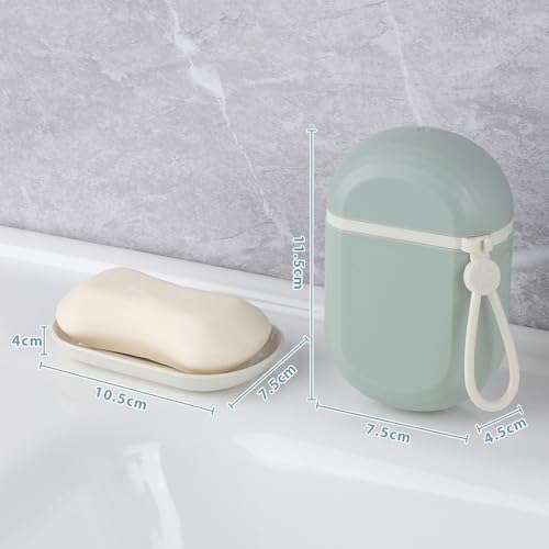 Alyvisun 2pcs Boite Savon Voyage, Porte Savon Voyage, Support Savon Portable avec Couvercle, Porte Savon Étanche et Scellé pour Salle de Bain Randonnée Voyage Camping – Image 2