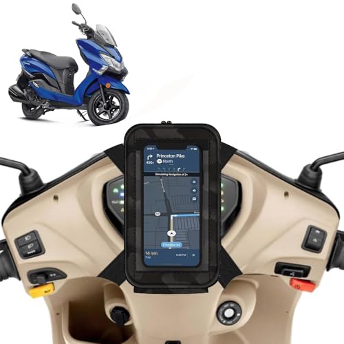 Image of Universal Mobile Holder /Stand /Mount Pouch for Scooters Scooty for Burgman Street 125 (Black