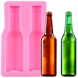YIHUOMOLDS Beer Bottle Silicone Mold Beer Bottle Chocolate Fondant Molds for Cupcake Topper Cake Decoration Candy Gum Paste Polymer Clay