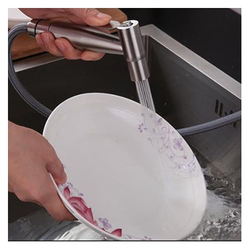 Mitigeur de cuisine en corps 304 en acier inoxydable brossé durable