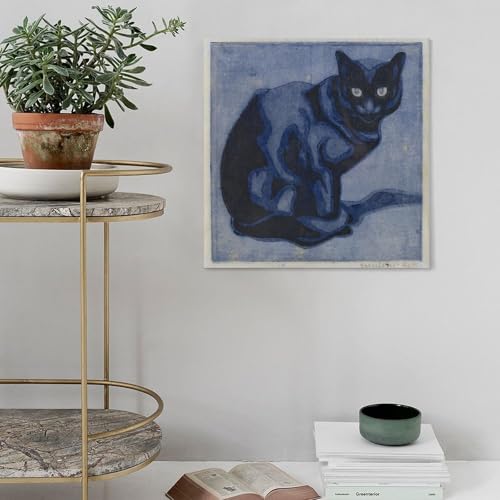 Impression sur toile de maître chat noir décoration murale premium 40 cm - 4