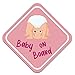 Baby on Board R129 - Adesivo per auto, 10 x 10 cm, per lunotto posteriore, autoadesivo, resistente alle intemperie