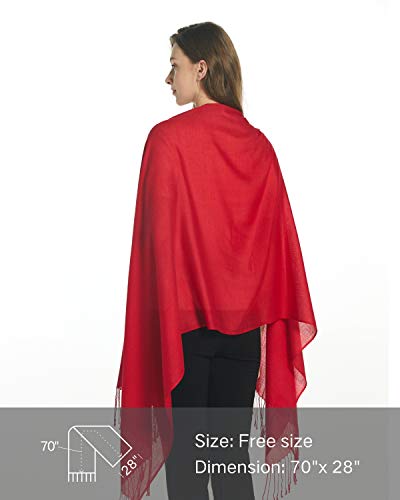 EURKEA Women's Scarf Pashmina Silky Soft Shawls Wraps Stole for Evening, Wedding and Gift3