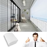 GAIFNAG Balkon Sichtschutz 60 x 800 cm Sichtschutz Sichtschutzzaun, Kunststoff Balkonverkleidung HDPE 220G/M², Wind- Und Uv-Schutz für Balkon Terrasse Garten, Weiß