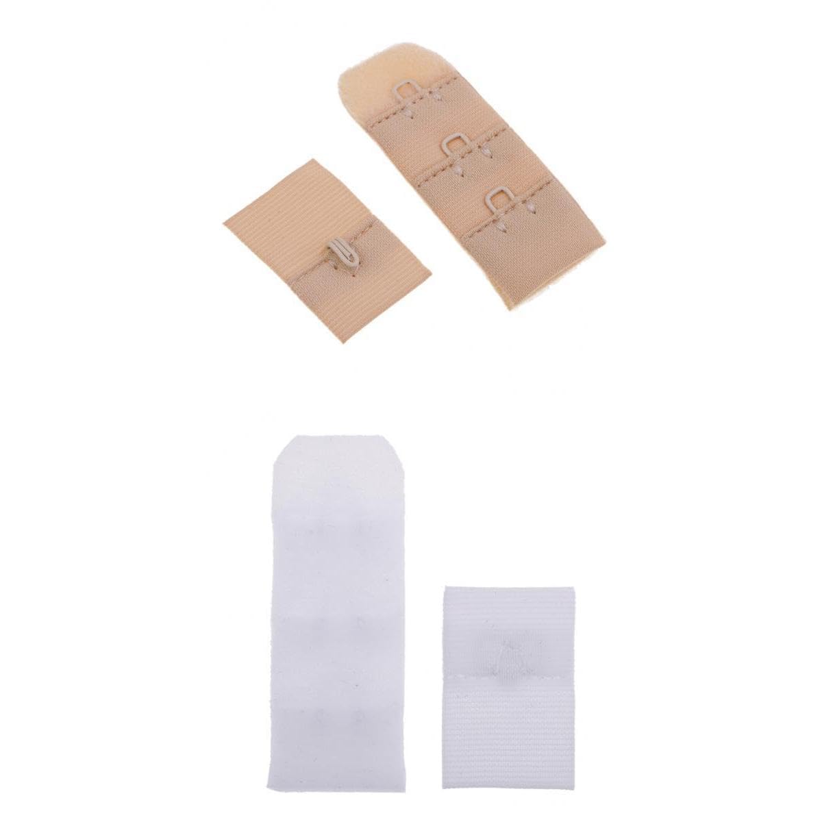 Bra back band extension buckles for Women White+Beige-Clothing, Shoes & Accessories - Womens Clothing - Intimates & Sleep - Bras & Bra Sets-image-23