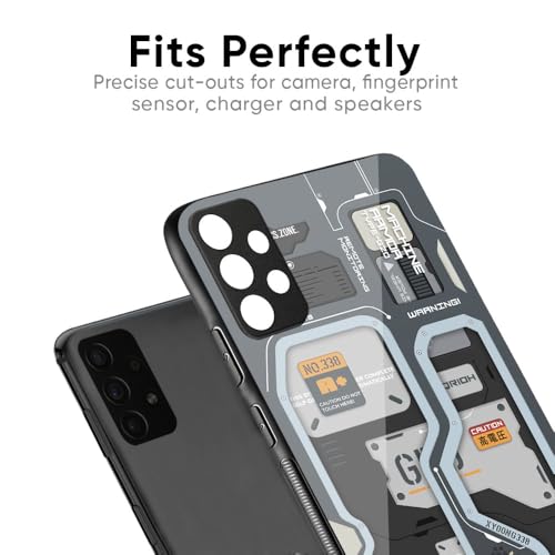 Image of Designer Tempered Glass Back Case Cover Compatible with OnePlus Nord 5 5G | Retro Futuristic