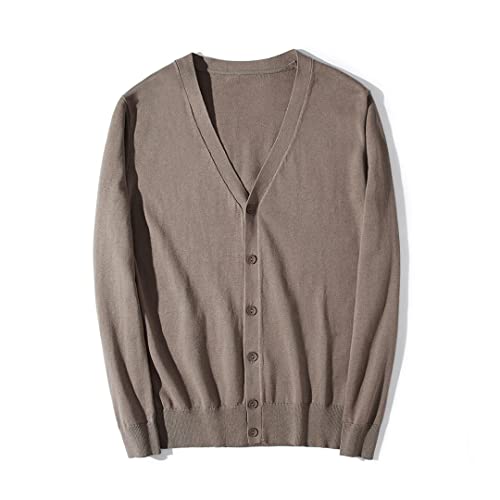 Male Solid Color Knitted Sweater Autumn Winter Cotton Cardigan Casual Buttons Cardigans Coat