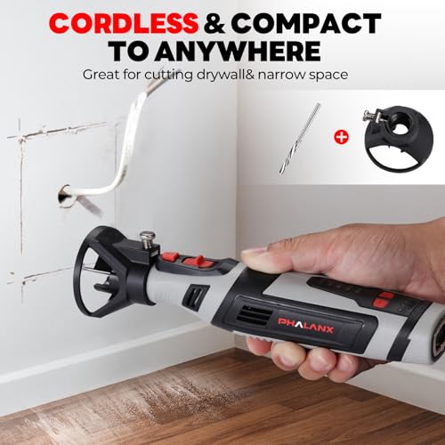 Image of Rotary Tool - 8V Cordless Rotary Tool w 2 Shield Attachments & Suitcase, 3.0Ah Battery Keyless Chuck 5-Speed Power Rotary Tools, 106 Rotary Tool Kit Accessories for Wood Grinding Cutting DIY Crafting