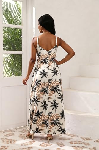 Image of vunahzma Womens Casual Fashion Sleeveless Plus Size Loose Long Sexy Maxi Dress with Pockets