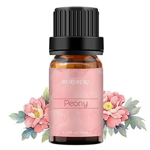Image of BURIBURI Peony Essential Oil Mother's Day Gifts Set for Women, 100% Pure, Undiluted, Natural Aromatherapy Peony Oils Essential 10ml for Diffuser, Soap Making Candle Making, Massage