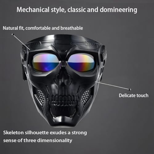Image of Motorcycle Face Mask Full Face,Dirt Bike Goggles Motocross, ATV, Offroad, Riding Racing Goggles for Men Women