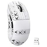 ZIYOU LANG×MAGIC-REFINER AJ199 Kabellose Gaming Maus Leicht, 49g Tri-Modus 2.4G/BT/Kabel, PixArt PAW3311, 24000 DPI, 1000Hz, 600mAh Wiederaufladbare Gamer Maus für PC/Mac/Laptop - Weiß