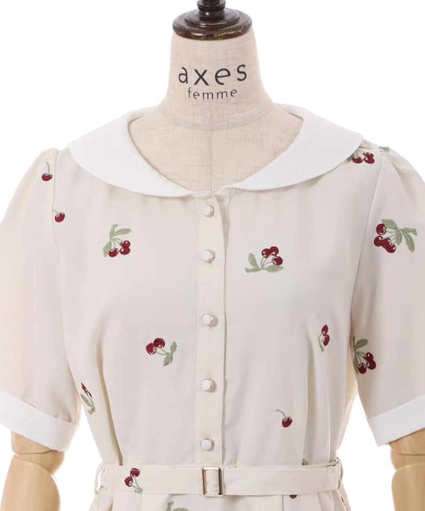 Amazon.co.jp: [アクシーズファム] さくらんぼ刺繍ワンピース