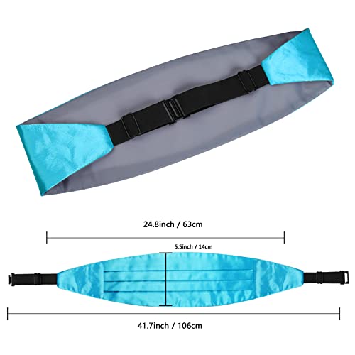 Image of Alizeal Mens Multicolored Silk Solid Cummerbund Bow Tie Set | with Cummerbund Pocket Square Pre-tied Adjustable for Mens Gift