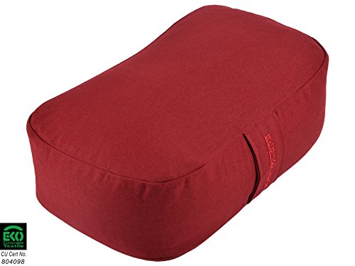 Chin Mudra Cojín de Yoga Rectangular Bio, Granate