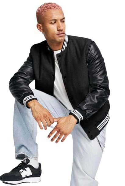Men’s Regular Bomber Varsity Jacket Outwear