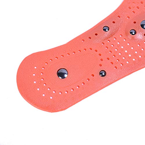 2 pares de palmilhas magnéticas de silicone para massagem terapêutica e saúde LIOOBO (vermelha)
