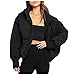 Lapirek Damen Puffer Jacke Kurz Schwarz Beige Winter Warm Gesteppte Dicke Winterjacke Ubergangs Outdoor Langarm-Baumwolljacke Jacken Baby,Schwarz günstig Kaufen-Lapirek Damen Puffer Jacke Kurz Schwarz Beige Winter Warm Gesteppte Dicke Winterjacke Ubergangs Outdoor Langarm-Baumwolljacke Jacken