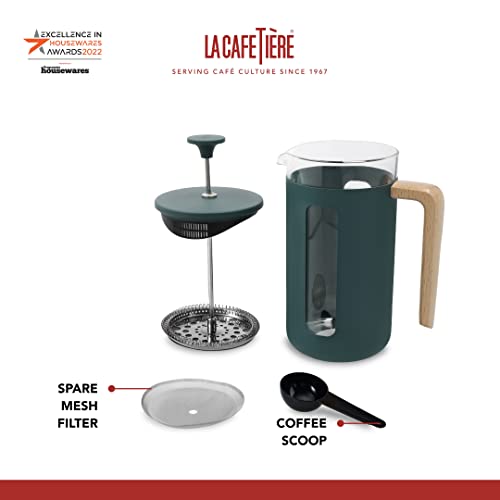 La Cafetière Pisa Stainless Steel Cafetiere 3 Cup French Press, Green, Gift Boxed - Image 4
