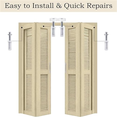 Durable 8pcs Bi-Fold Door Guide Wheel and Top Pivot Hardware Closet Repair Kit miniatura 5