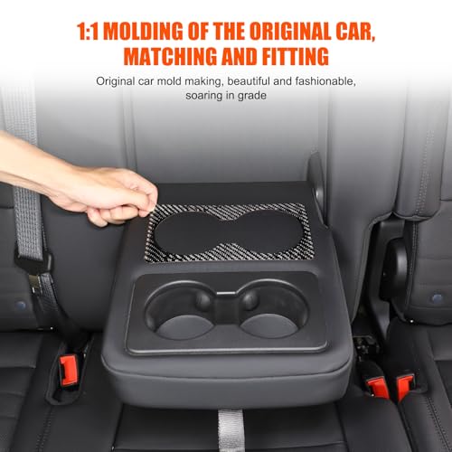 Pegatina en Fibra de Carbono para Portavasos Trasero Hummer EV miniatura 4