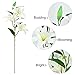 Shiny Flower 9 Heads Artificial Flower Bouquet Artificial Lily Flowers Fake Easter Tiger Lily Floral Arrangements Wedding Bouquets Home Office Garden Party Hotel Decoration 3 Pcs White 39.4 inch